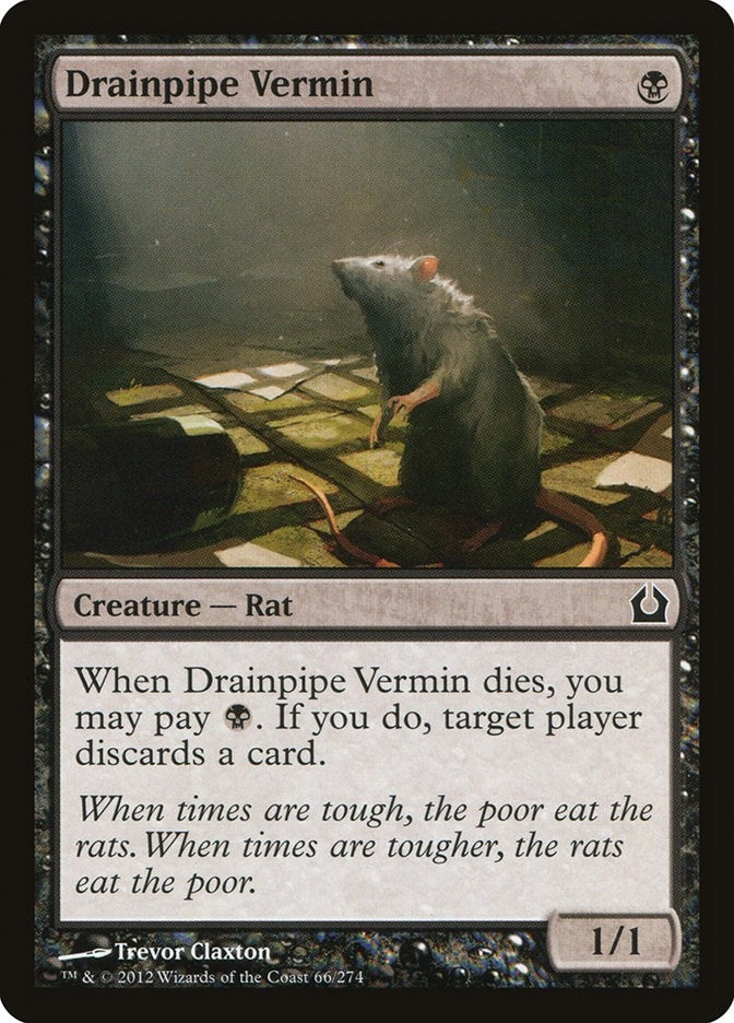 Drainpipe Vermin (66) [RTR] - MTG Single