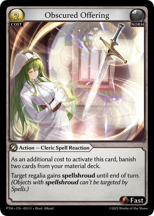 Image for Obscured Offering (Curio Foil) (053) (Phantom Monarchs) - Grand Archive TCG