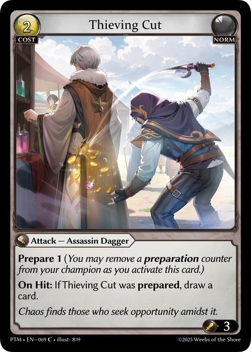 Image for Thieving Cut (Curio Foil) (069) (Phantom Monarchs) - Grand Archive TCG