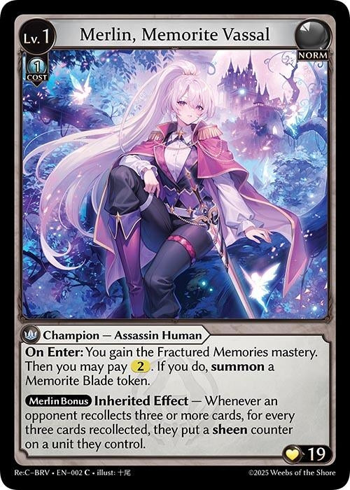Image for Merlin, Memorite Vassal (002) (Merlin Re: Collection, Brilliant Vestige) - Grand Archive TCG