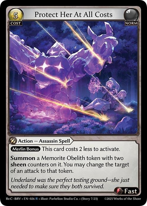 Image for Protect Her At All Costs (026) (Merlin Re: Collection, Brilliant Vestige) - Grand Archive TCG