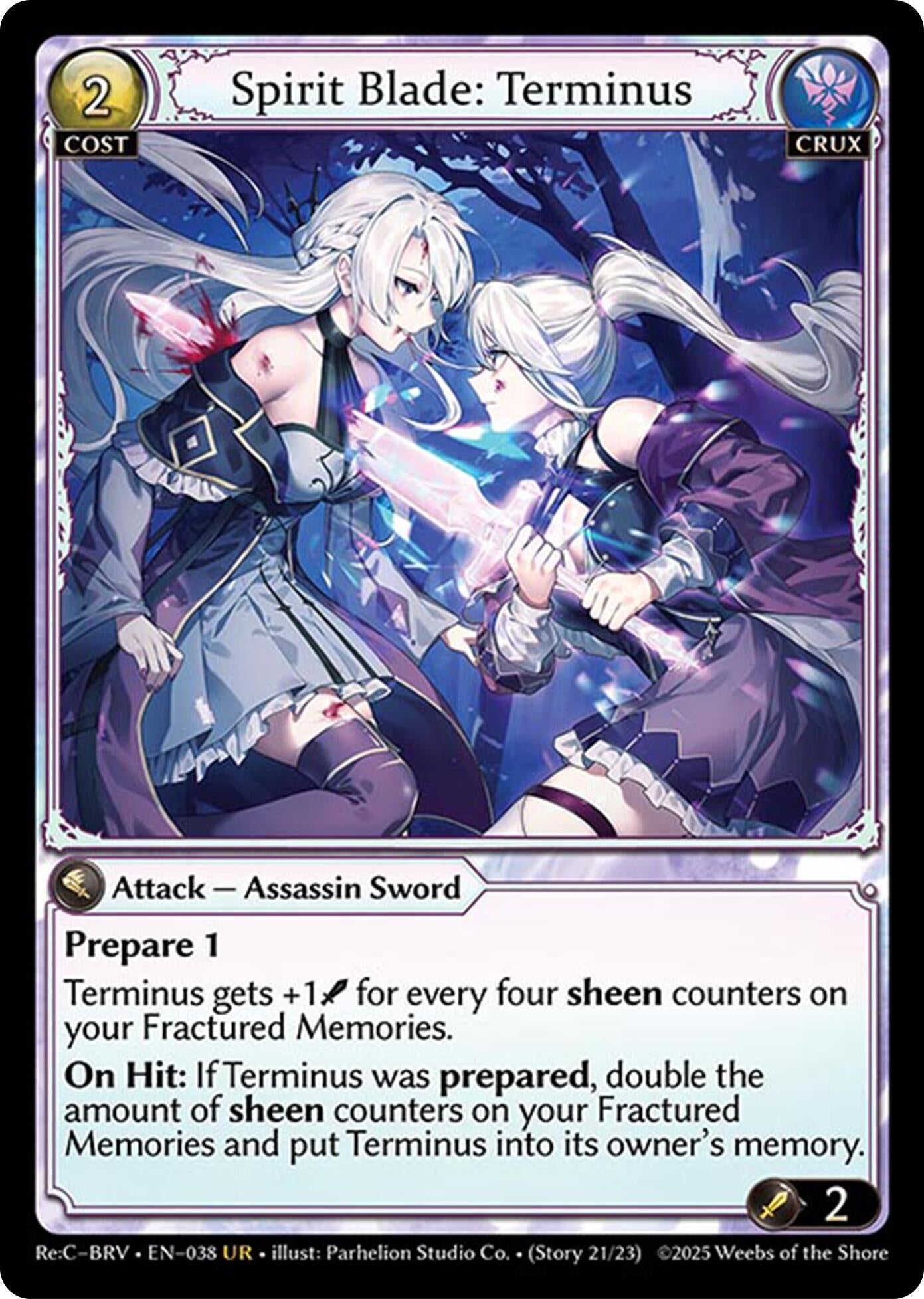 Image for Spirit Blade: Terminus (038) (Merlin Re: Collection, Brilliant Vestige) - Grand Archive TCG