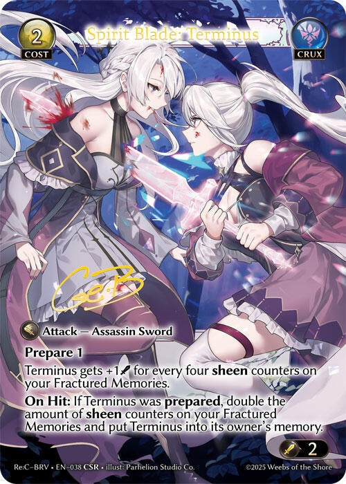 Image for Spirit Blade: Terminus (CSR) (038) (Merlin Re: Collection, Brilliant Vestige) - Grand Archive TCG