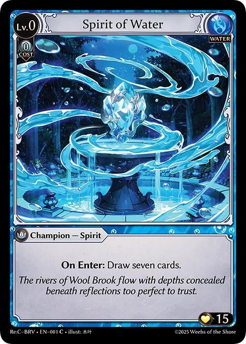 Image for Spirit of Water (001) (Merlin Re: Collection, Brilliant Vestige) - Grand Archive TCG