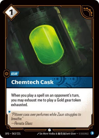 Image for Chemtech Cask (063/221) (Spiritforged) - Riftbound: League of Legends Trading Card Game