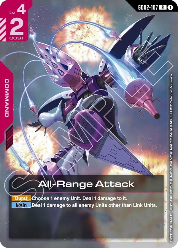 Image for All-Range Attack (Newtype Challenge 2025 Mission 3) (GD02-107) (Gundam Promotional Cards) - Gundam Card Game