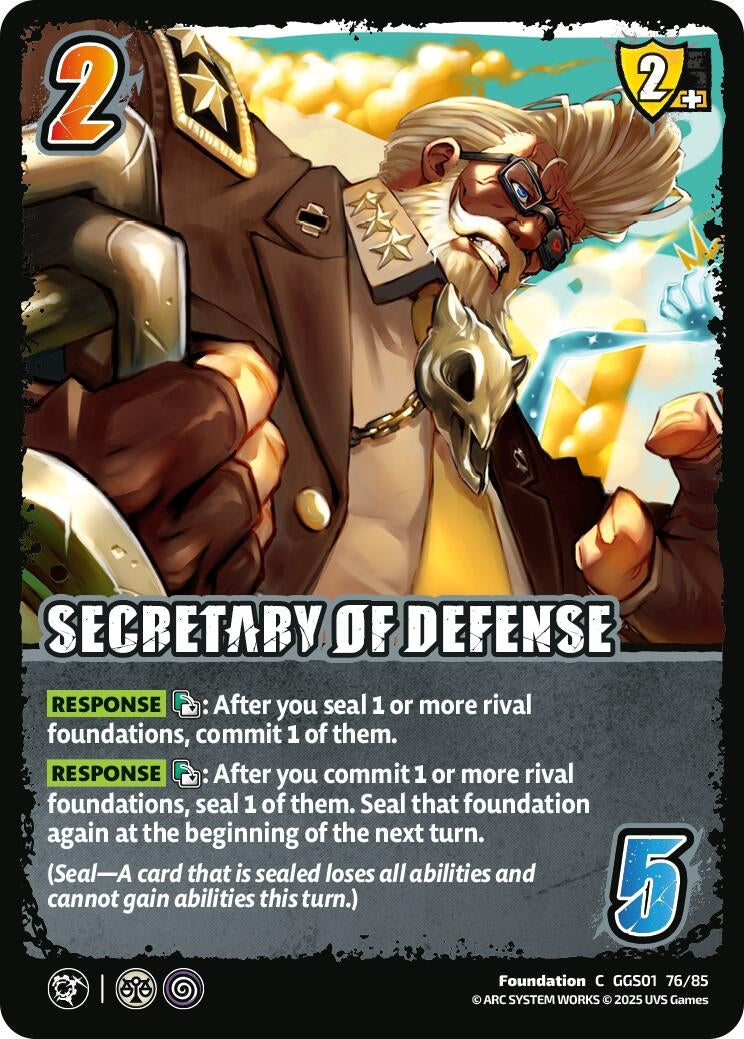 Image for SECRETARY OF DEFENSE (GGS01 76/85) (GUILTY GEAR -STRIVE-) - UniVersus