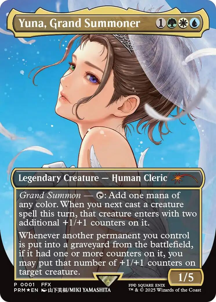 Image for Yuna, Grand Summoner (Borderless) (1) (WPN & Gateway Promos) - Magic: The Gathering