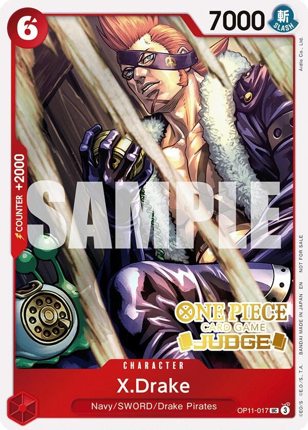 Image for X.Drake (Judge Pack Vol. 7) (OP11-017) (One Piece Promotion Cards) - One Piece Card Game