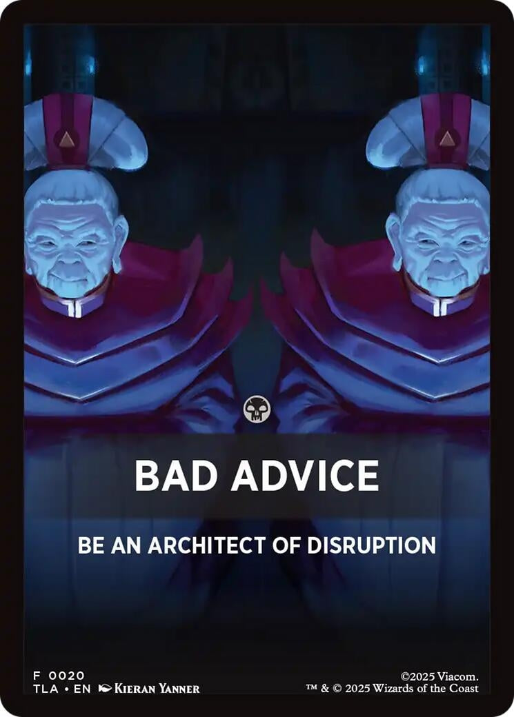 Image for Bad Advice Theme Card (20) (Avatar: The Last Airbender) - Magic: The Gathering