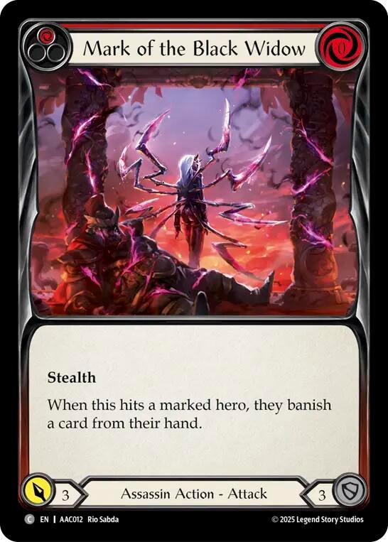 Image for Mark of the Black Widow (Red) (AAC012) - Flesh and Blood TCG