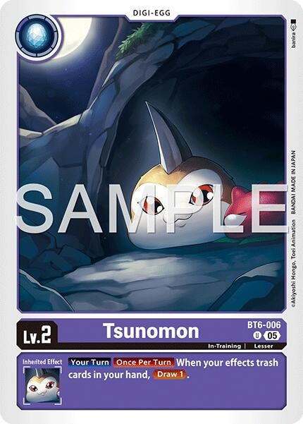 Image for Tsunomon (Reprint) (BT6-006 U) (Advanced Booster Digimon Generation) - Digimon Card Game