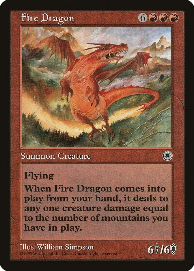 Fire Dragon [POR] - MTG Single