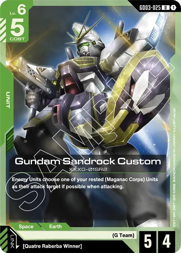 Image for Gundam Sandrock Custom (GD03-025) (Steel Requiem) - Gundam Card Game