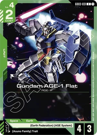 Image for Gundam AGE-1 Flat (GD03-031) (Steel Requiem) - Gundam Card Game