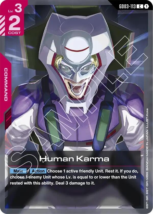 Image for Human Karma (GD03-113) (Steel Requiem) - Gundam Card Game