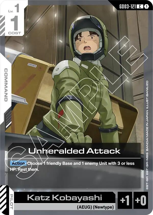 Image for Unheralded Attack (GD03-121) (Steel Requiem) - Gundam Card Game