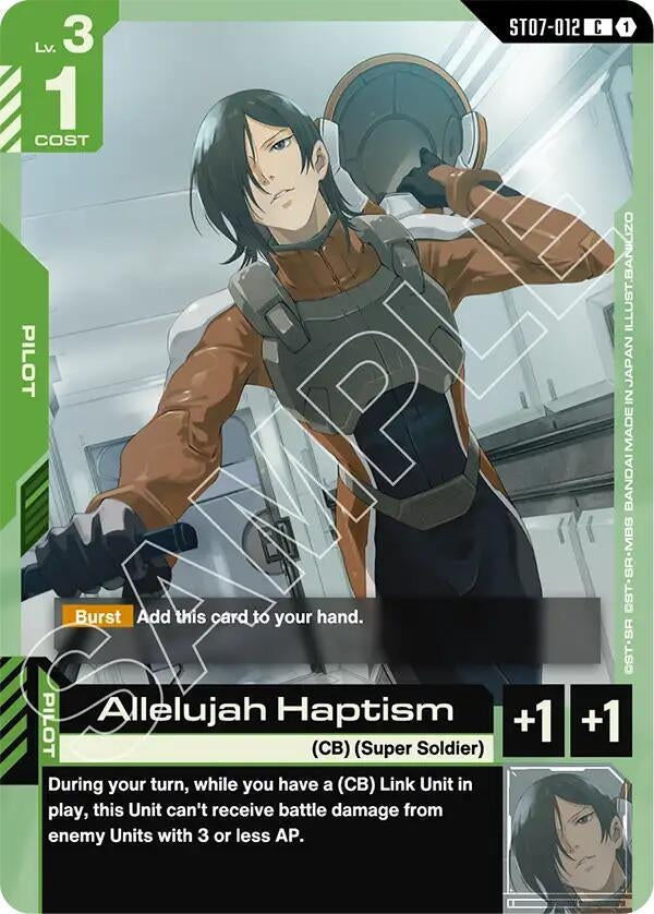 Image for Allelujah Haptism (ST07-012) (Starter Deck 07: Celestial Drive) - Gundam Card Game