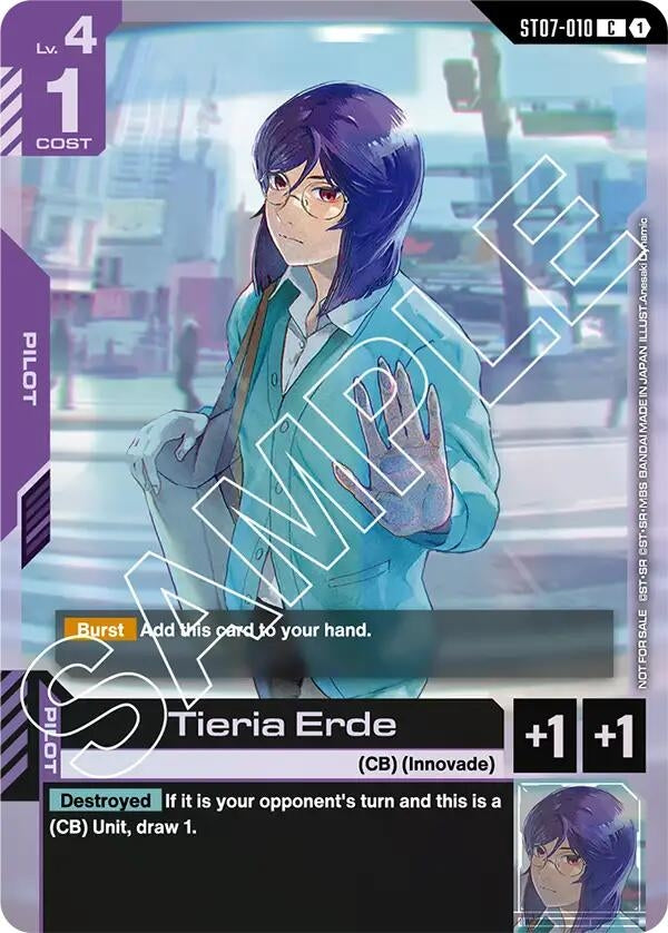 Image for Tieria Erde (Store Tournament Participant Pack 03) (ST07-010) (Gundam Promotional Cards) - Gundam Card Game
