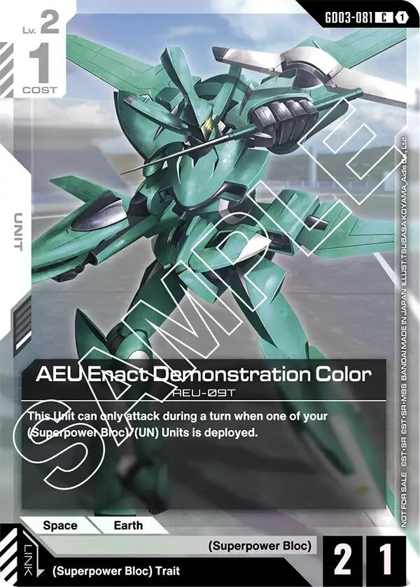 Image for AEU Enact Demonstration Color (Store Tournament Participant Pack 03) (GD03-081) (Gundam Promotional Cards) - Gundam Card Game