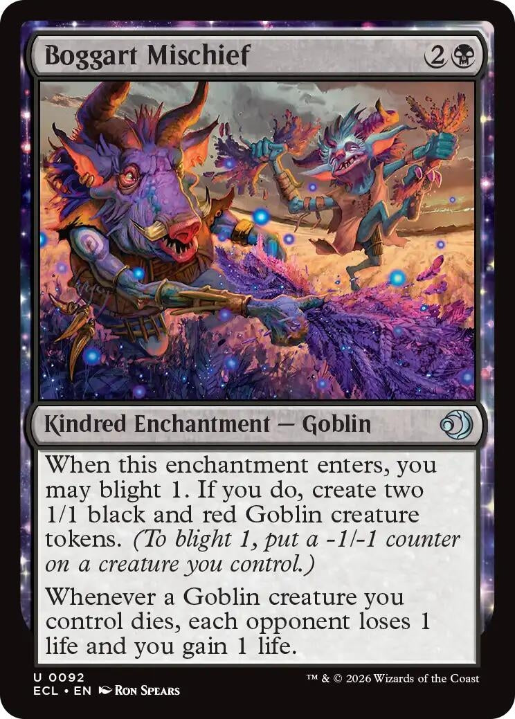 Image for Boggart Mischief (92) (Lorwyn Eclipsed) - Magic: The Gathering
