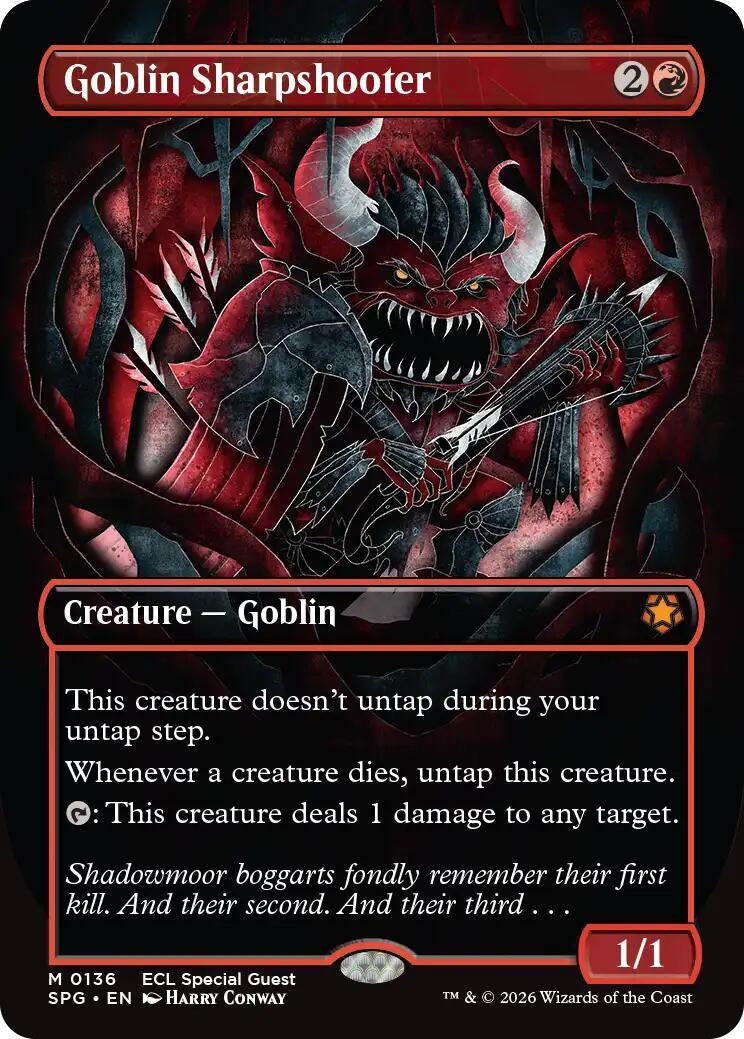 Image for Goblin Sharpshooter (Borderless) (136) (Special Guests) - Magic: The Gathering
