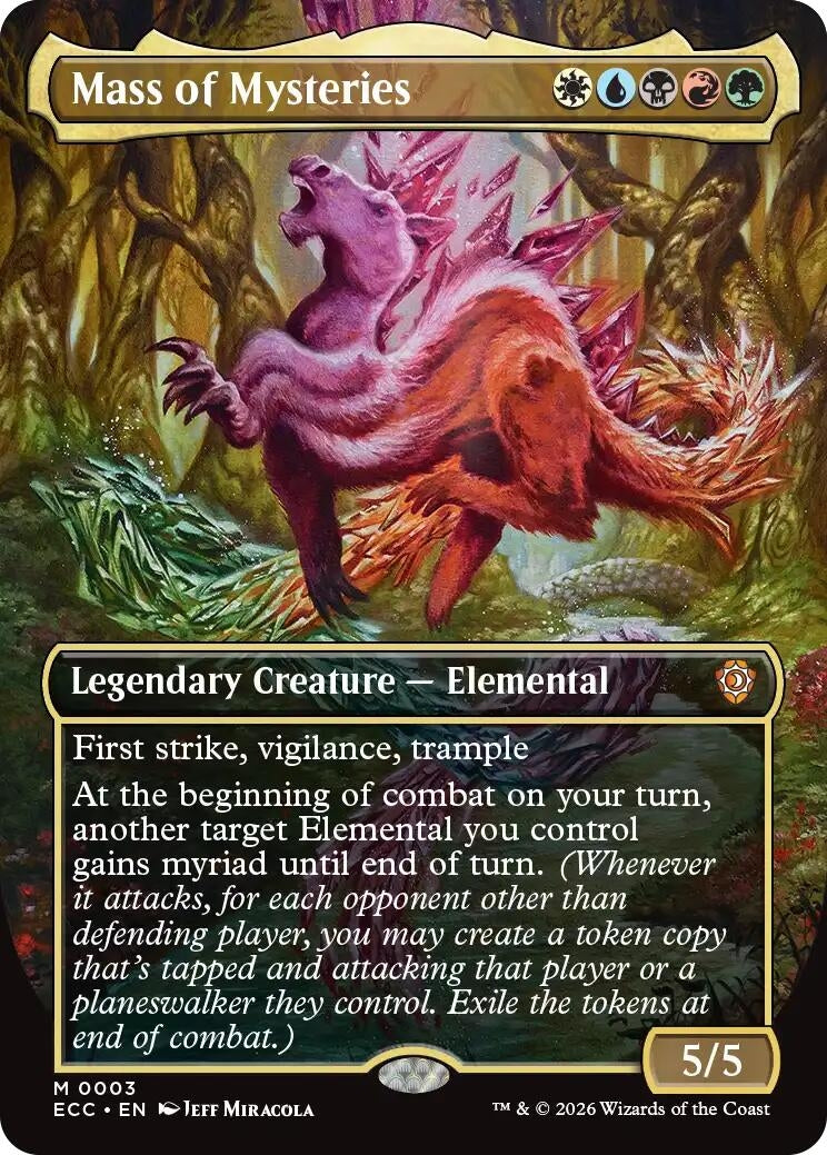 Image for Mass of Mysteries (Borderless) (3) (Lorwyn Eclipsed) - Magic: The Gathering