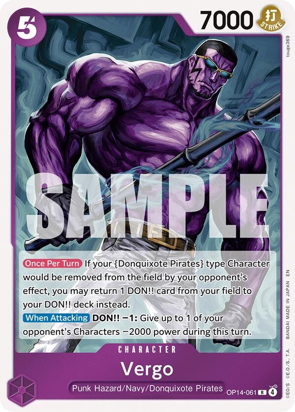 Image for Vergo (OP14-061) (The Azure Sea's Seven) - One Piece Card Game