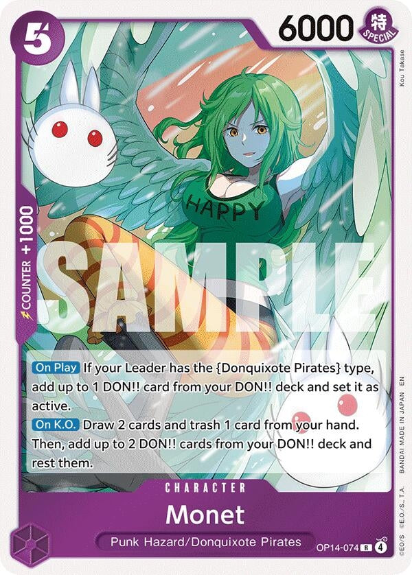 Image for Monet (OP14-074) (The Azure Sea's Seven) - One Piece Card Game