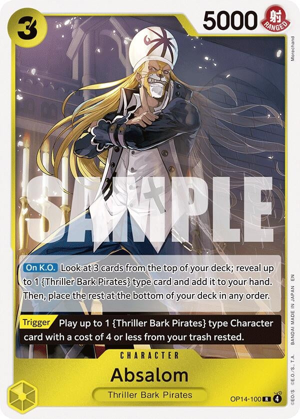 Image for Absalom (OP14-100) (The Azure Sea's Seven) - One Piece Card Game
