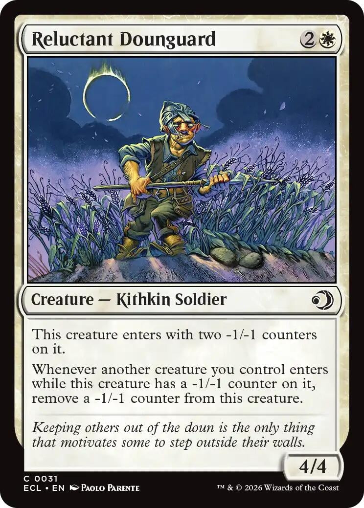 Image for Reluctant Dounguard (31) (Lorwyn Eclipsed) - Magic: The Gathering