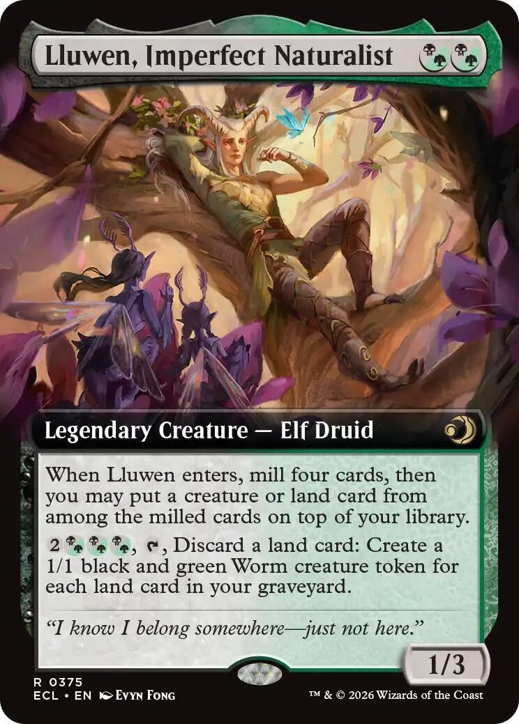 Image for Lluwen, Imperfect Naturalist (Extended Art) (375) (Lorwyn Eclipsed) - Magic: The Gathering