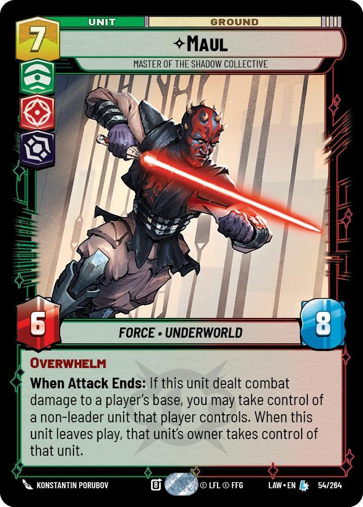 Image for Maul - Master of the Shadow Collective (54/264) (A Lawless Time) - Star Wars: Unlimited