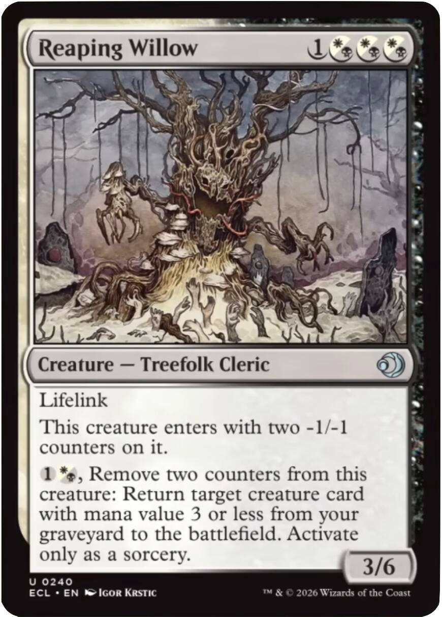 Image for Reaping Willow (240) (Lorwyn Eclipsed) - Magic: The Gathering
