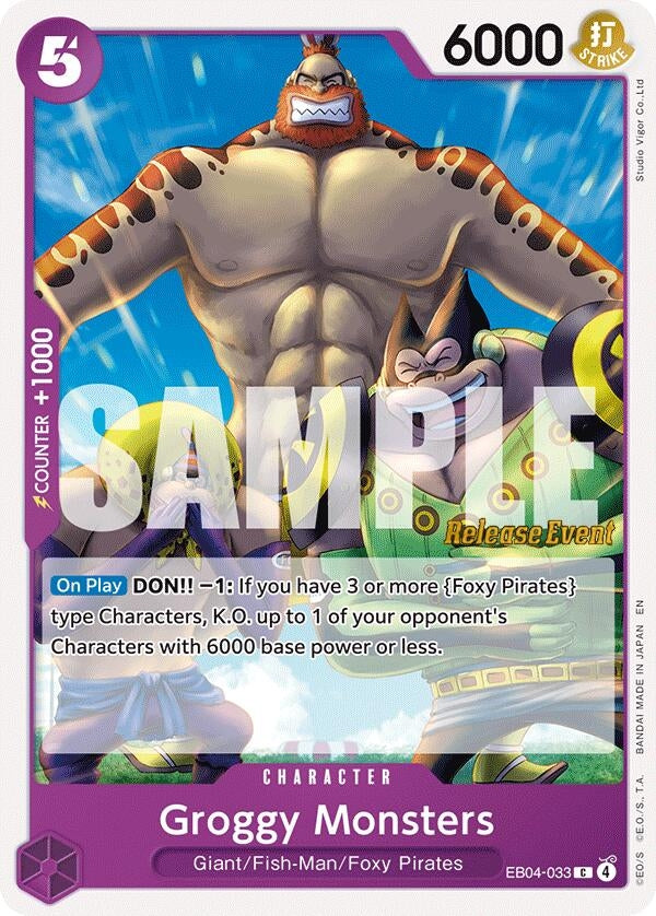 Image for Groggy Monsters (EB04-033) (The Azure Sea's Seven Release Event Cards) - One Piece Card Game
