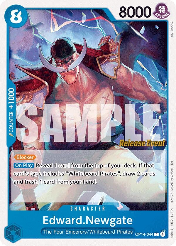 Image for Edward.Newgate (OP14-044) (The Azure Sea's Seven Release Event Cards) - One Piece Card Game