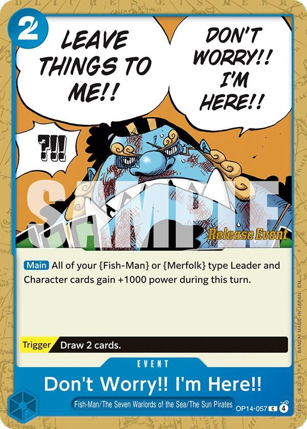 Image for Don't Worry!! I'm Here!! (OP14-057) (The Azure Sea's Seven Release Event Cards) - One Piece Card Game