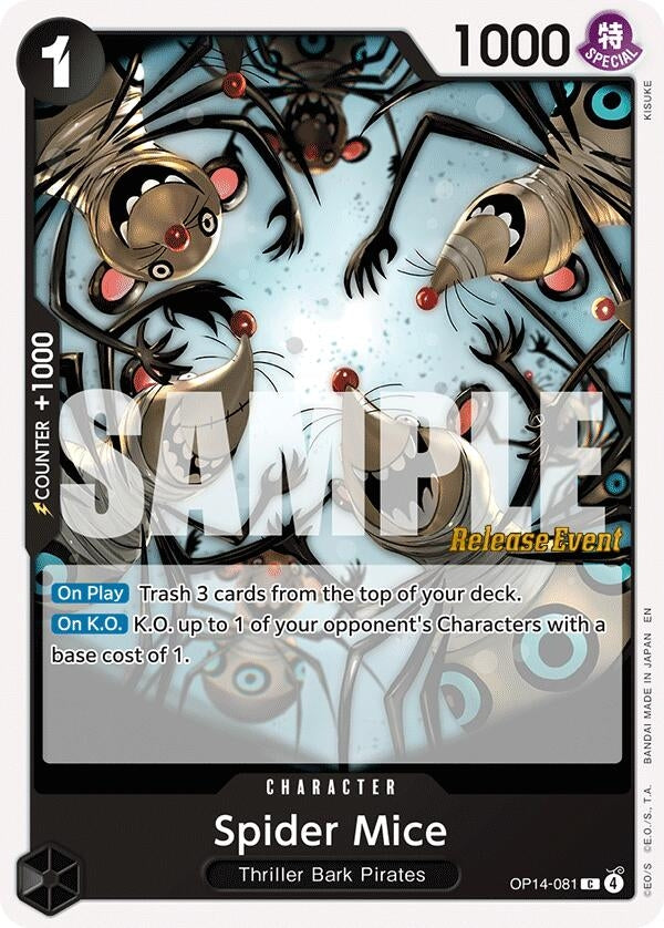Image for Spider Mice (OP14-081) (The Azure Sea's Seven Release Event Cards) - One Piece Card Game