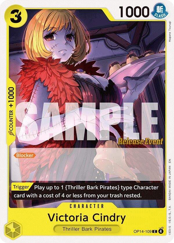 Image for Victoria Cindry (OP14-109) (The Azure Sea's Seven Release Event Cards) - One Piece Card Game