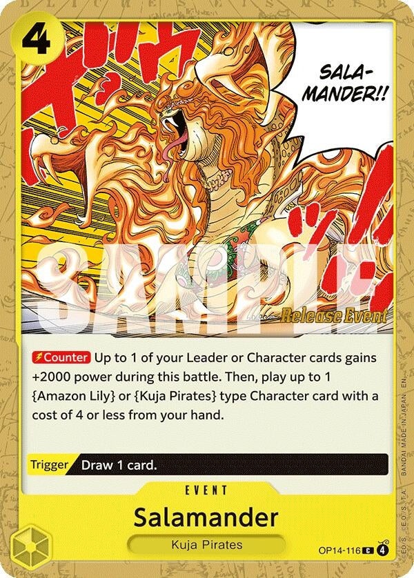 Image for Salamander (OP14-116) (The Azure Sea's Seven Release Event Cards) - One Piece Card Game