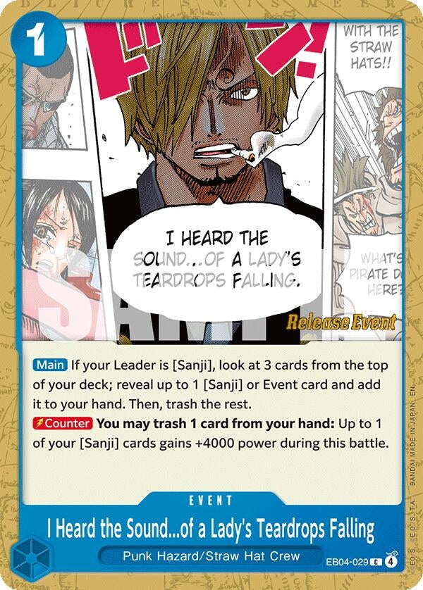 Image for I Heard the Sound...of a Lady's Teardrops Falling (EB04-029) (The Azure Sea's Seven Release Event Cards) - One Piece Card Game