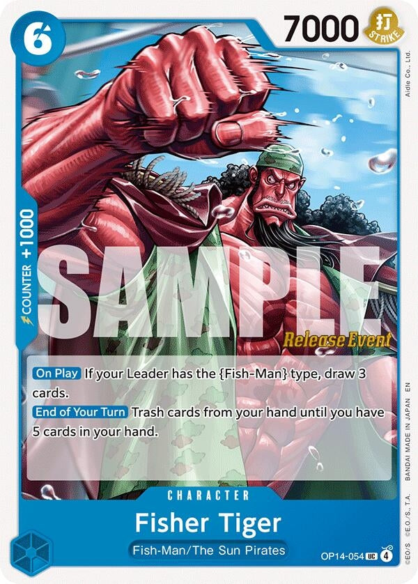Image for Fisher Tiger (OP14-054) (The Azure Sea's Seven Release Event Cards) - One Piece Card Game