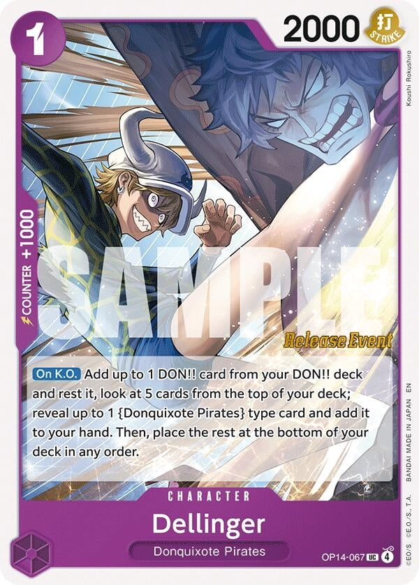 Image for Dellinger (OP14-067) (The Azure Sea's Seven Release Event Cards) - One Piece Card Game