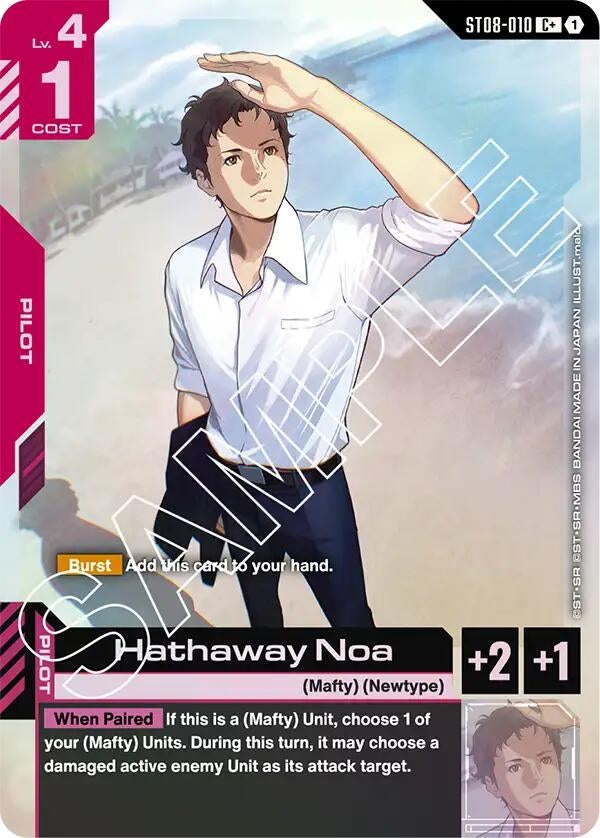 Image for Hathaway Noa (C+) (ST08-010) (Starter Deck 08: Flash of Radiance) - Gundam Card Game