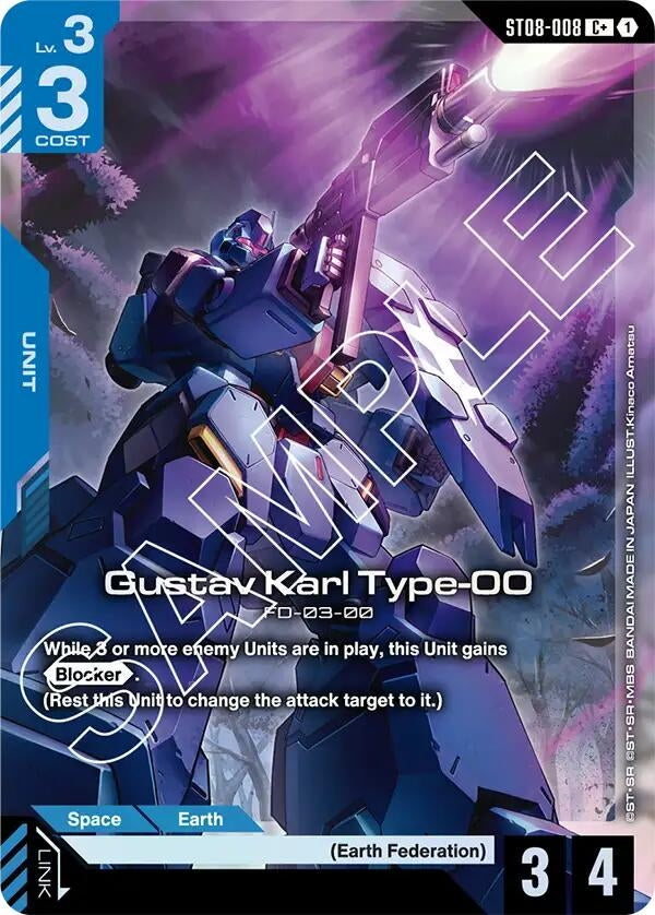 Image for Gustav Karl Type-00 (C+) (ST08-008) (Starter Deck 08: Flash of Radiance) - Gundam Card Game