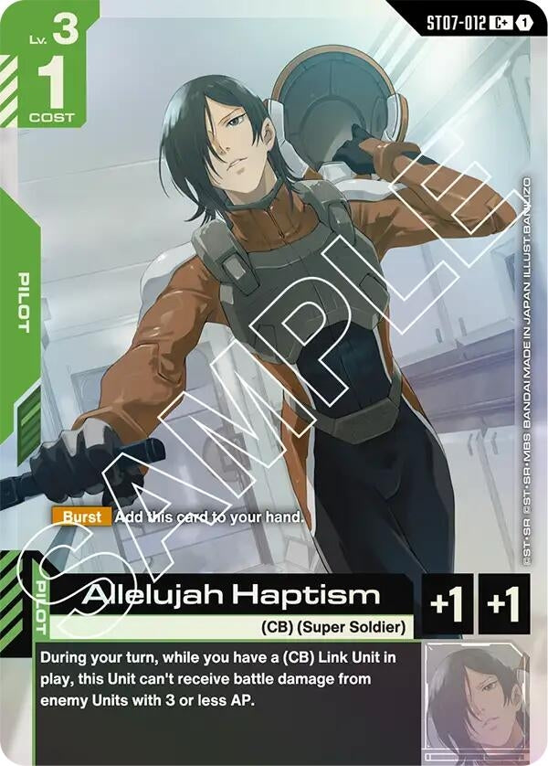 Image for Allelujah Haptism (C+) (ST07-012) (Starter Deck 07: Celestial Drive) - Gundam Card Game