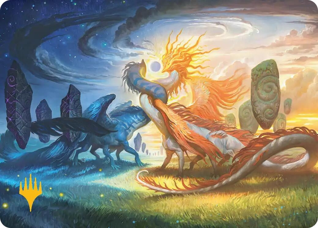 Image for Celestial Reunion Art Card (19/54) (Gold-Stamped Planeswalker Symbol) (19) (Lorwyn Eclipsed) - Magic: The Gathering