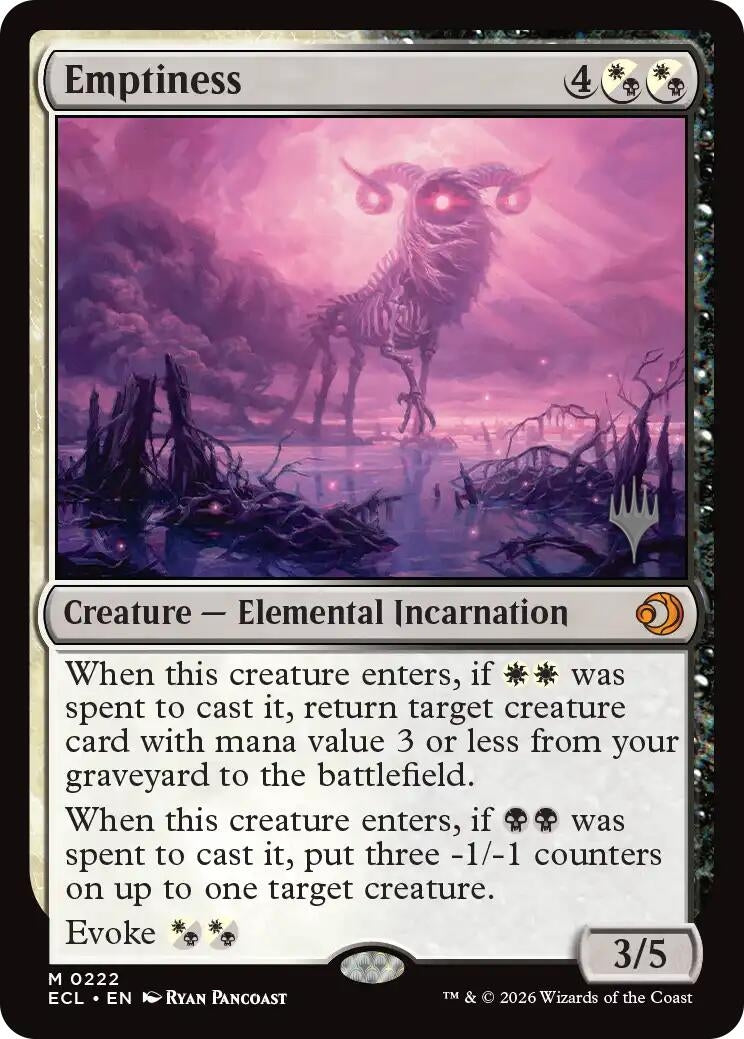 Image for Emptiness (222) (Lorwyn Eclipsed) - Magic: The Gathering