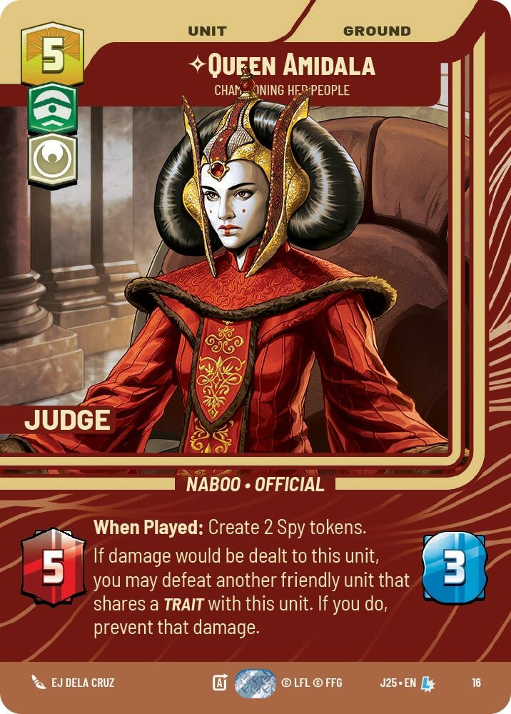 Image for Queen Amidala - Championing Her People (16) (Judge Promos) - Star Wars: Unlimited