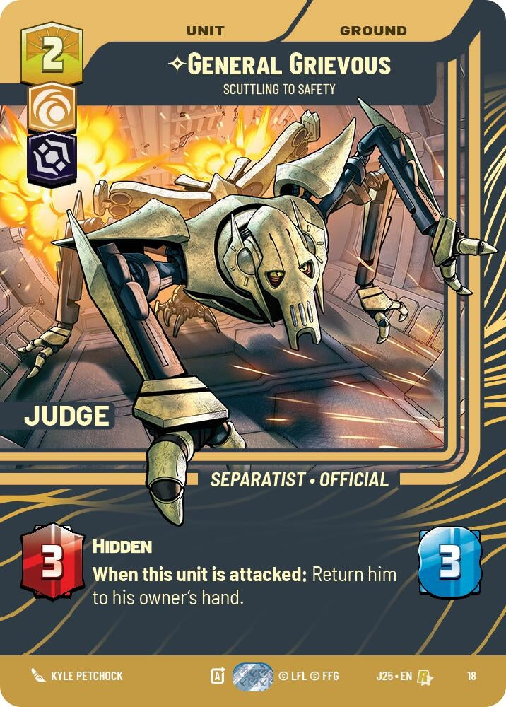 Image for General Grievous - Scuttling to Safety (18) (Judge Promos) - Star Wars: Unlimited
